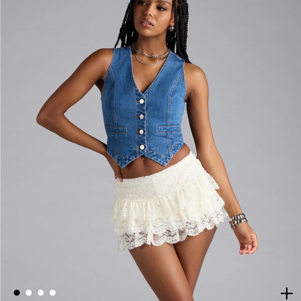 Windsor Hometown Cutie Button Denim Vest